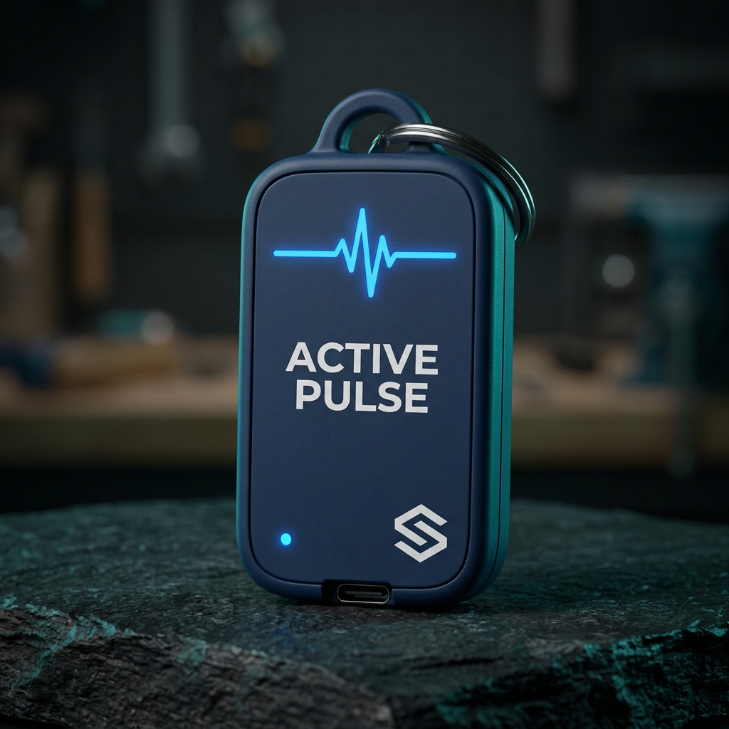 Active Pulse Keyfob Wireless Device Mockup
