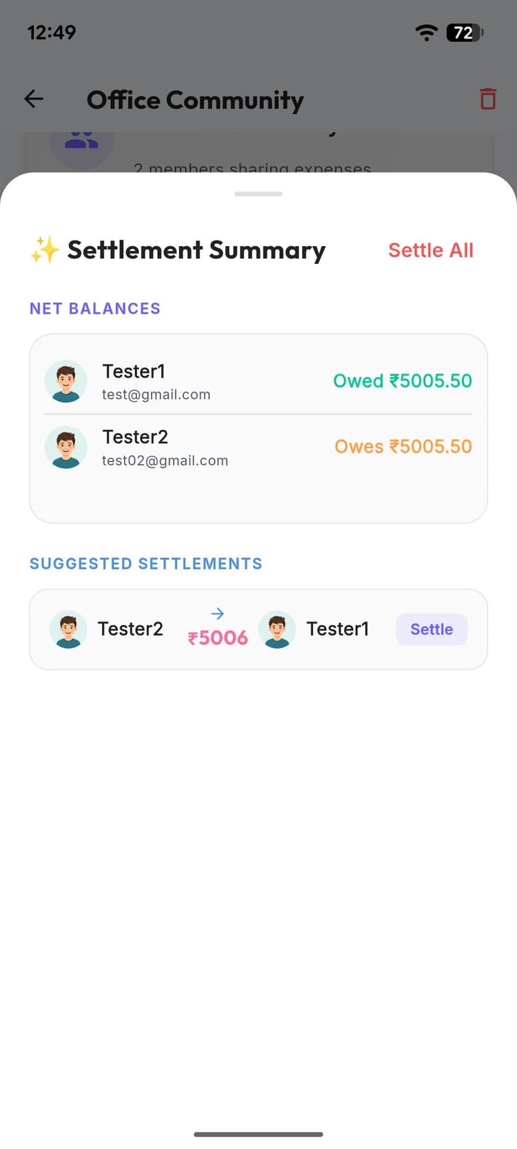 Settlement Summary