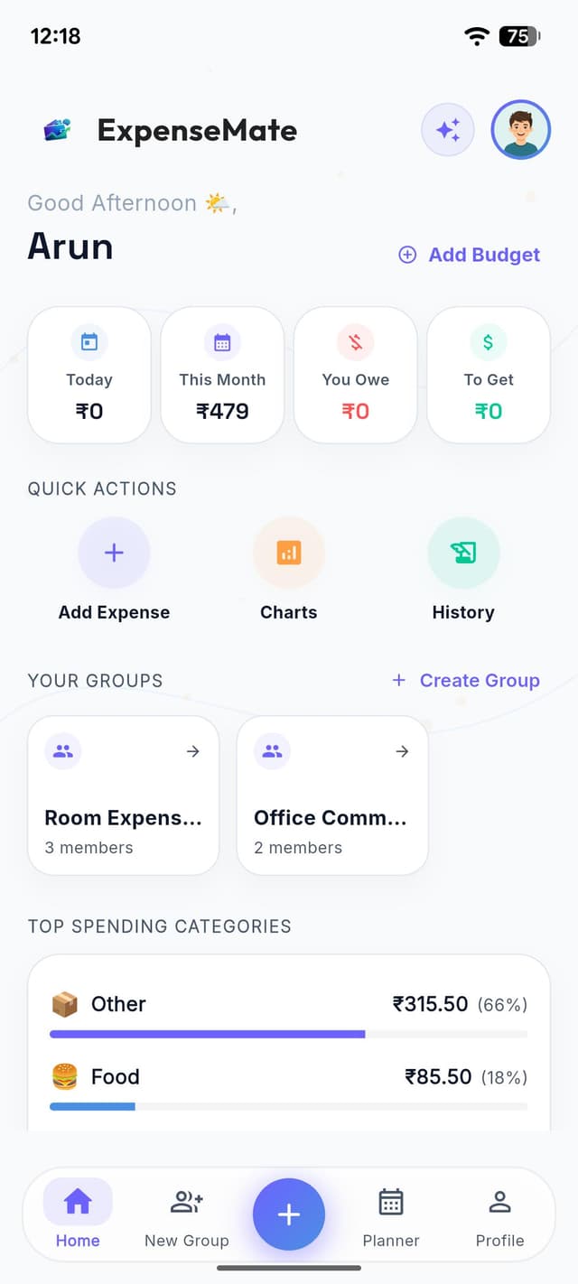 Home Dashboard