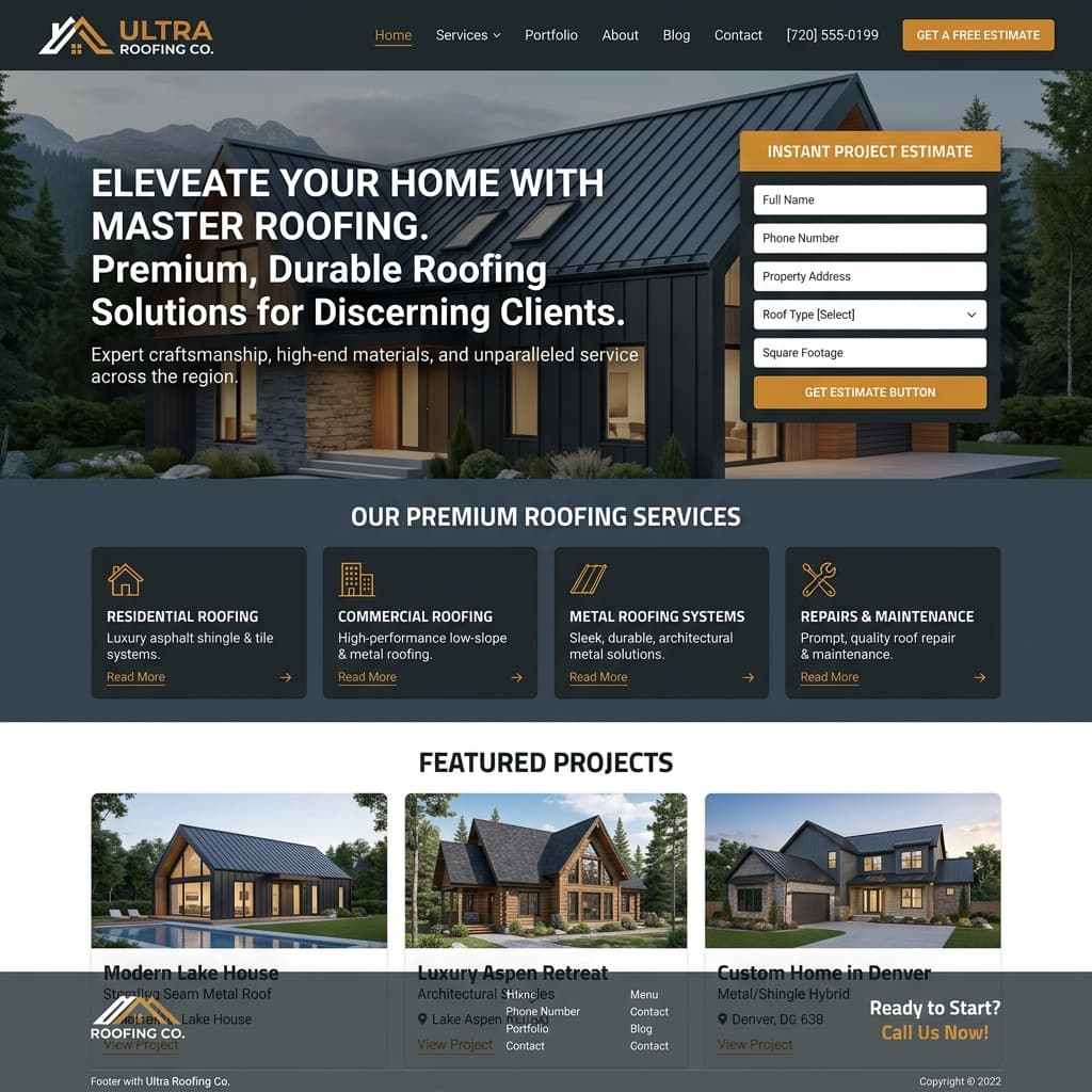Vertex Premium Roofing Solutions Portal