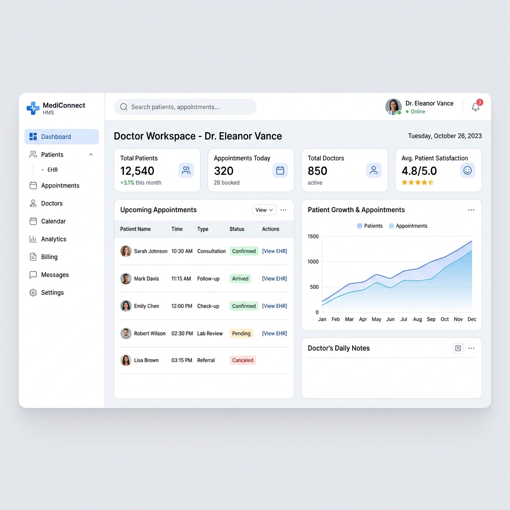 Healthcare Management Dashboard